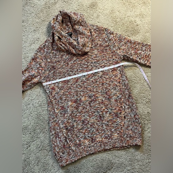 Haggar Petite Women's Speckled Cowl Neck Sweater-XS-Cotton blend- Cottagecore - Picture 7 of 8